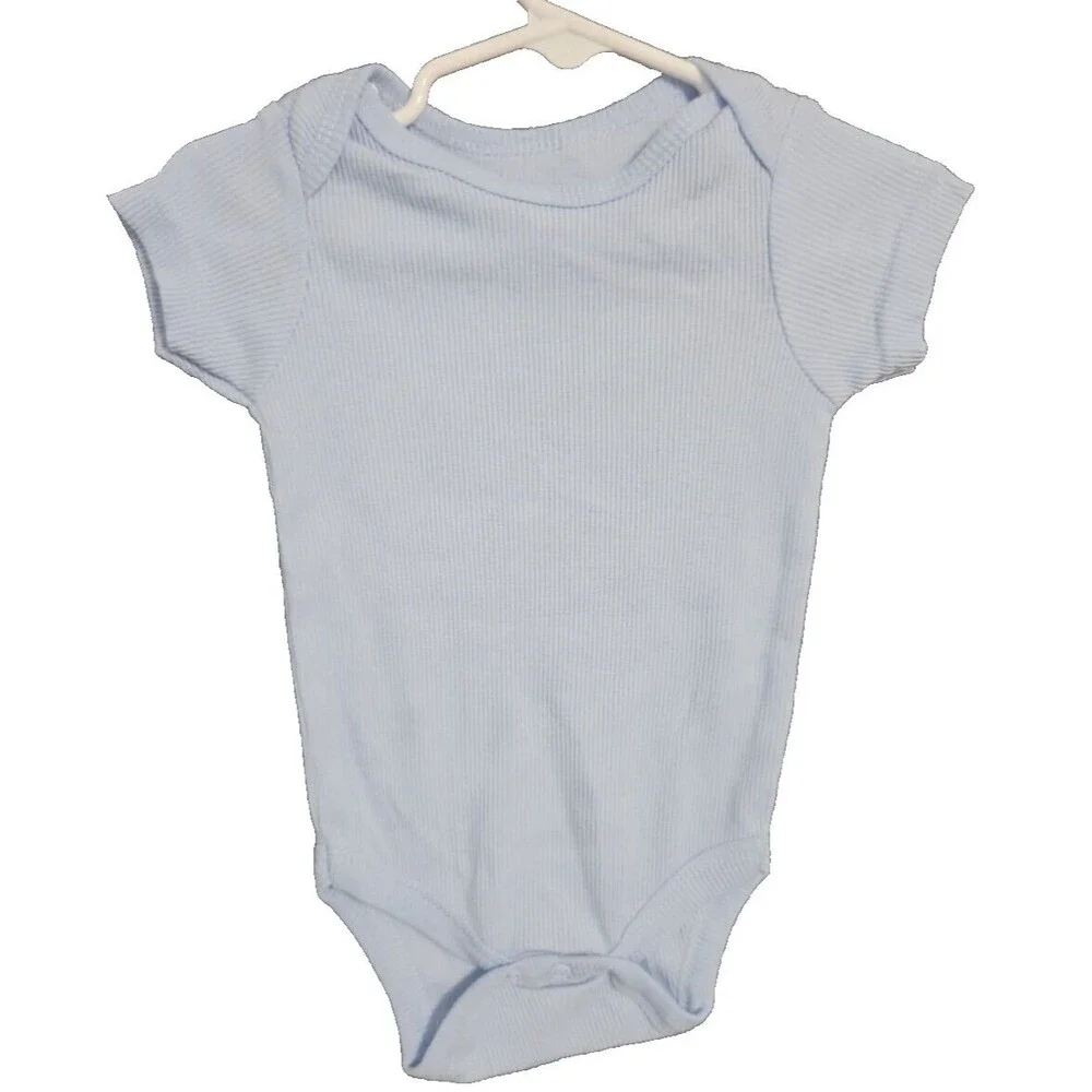 Chick Pea Ribbed Knit Sleeveless One Piece Bodysuit Size 6-9 M Blue New NWOT